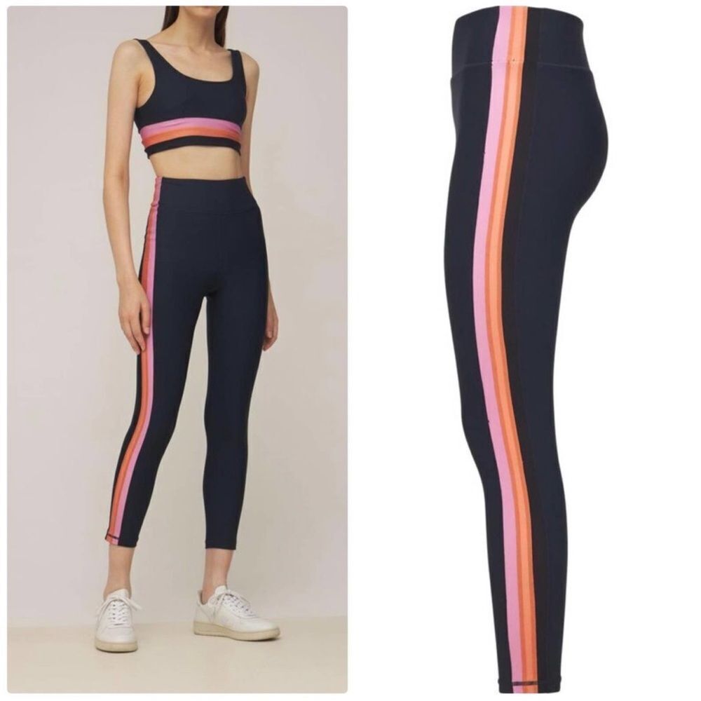 THE UPSIDE Jewel Col Block Midi Legging Pant in Navy - Picture 3 of 11